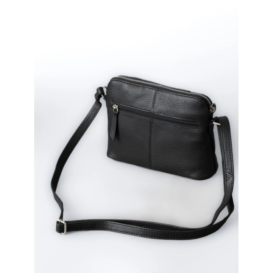 Lakeland Leather Alston Curved Cross Body Bag- Black