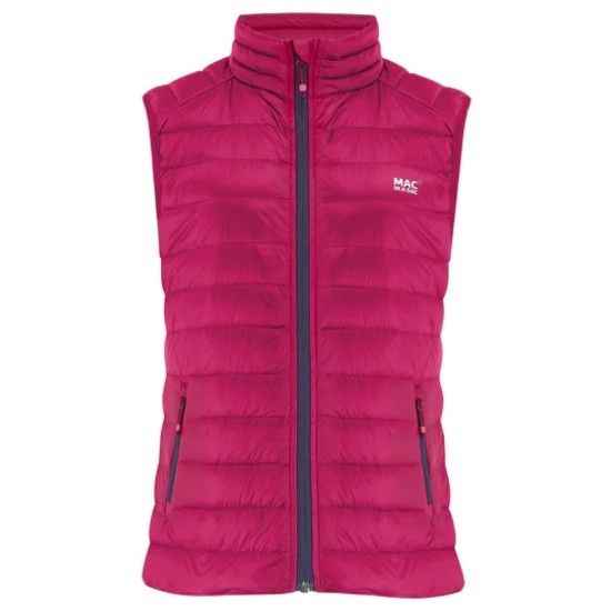 Mac in a Sac Down Gilet- Fuchsia