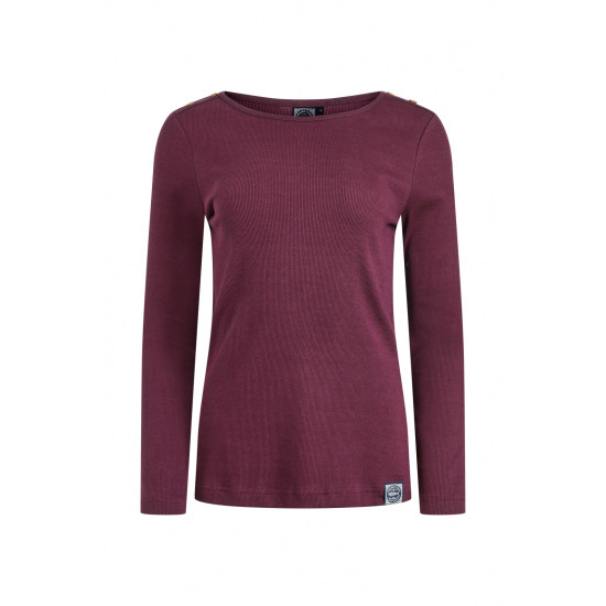 Maine Organic Cotton L/S Tee Aubergine