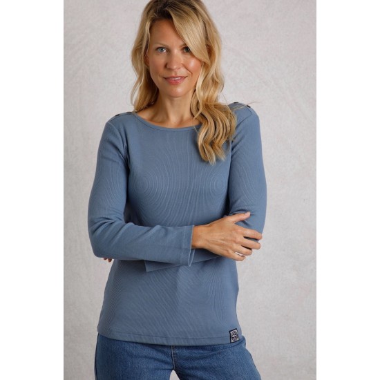 Maine Organic L/S Tee -Blue Mirage