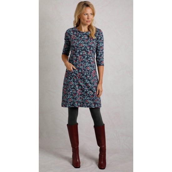 Markle Printed Sparkle Dress- Midnight