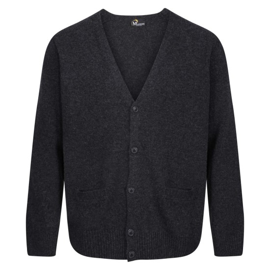 Massoti Lambswool Cardigan Charcoal