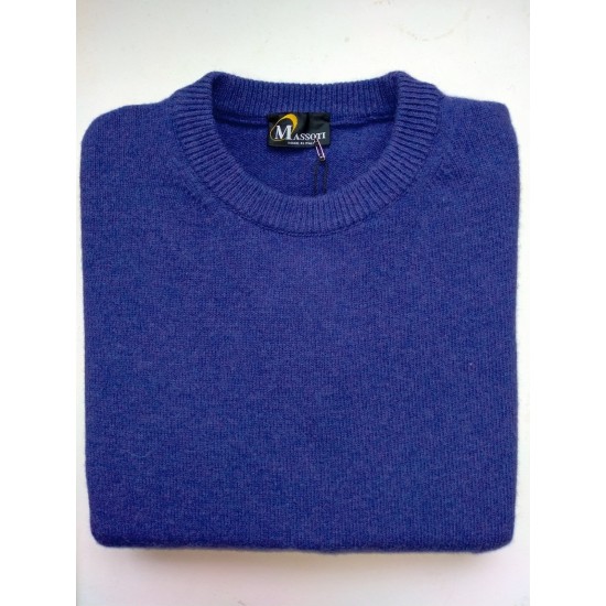 Massoti 100% Lambswool Crew Purple