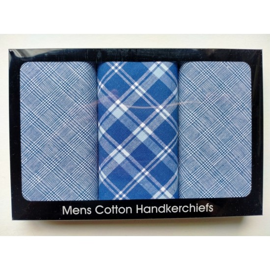 Mens 3 Pk Patterned Handkerchiefs