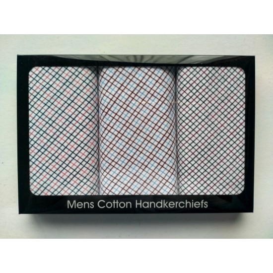 Mens 3 Pk Patterned Handkerchiefs