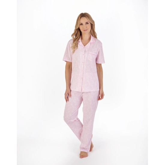 Mono Floral Cotton S/S PJs- Pink