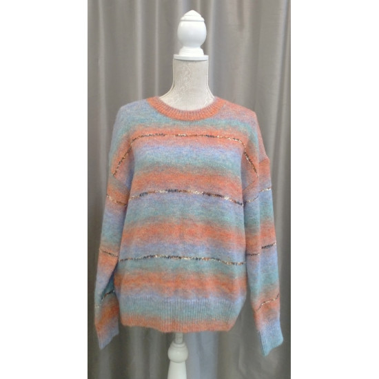 Ombre Stripe Jumper- Rust