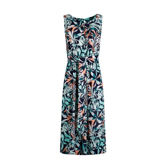 Nalani Printed Jumpsuit- Aqua/Blue