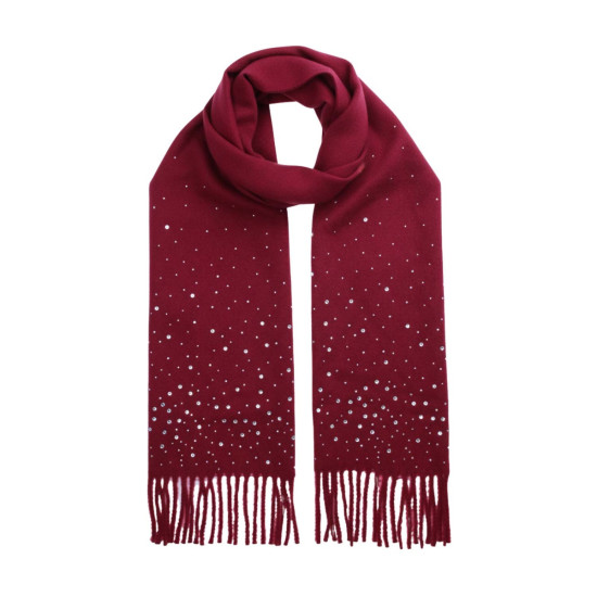 Nicole Embellished  Scarf - Wine