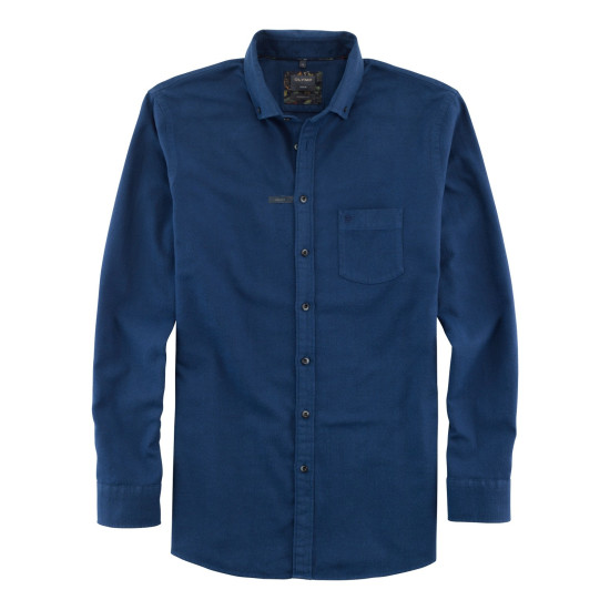 Olymp Casual L/s Brushed Shirt- Navy