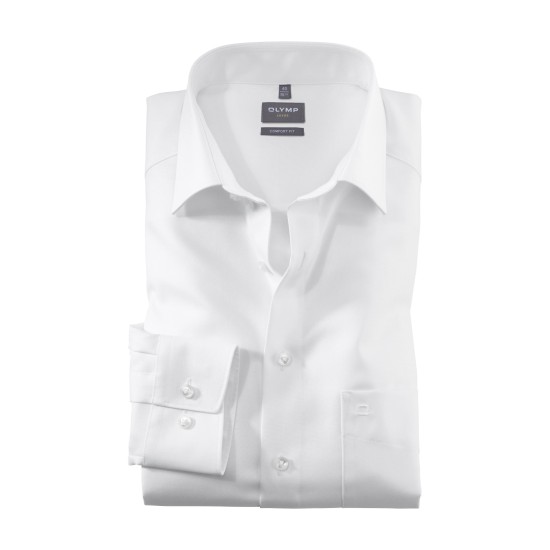 Olymp Luxor Comfort Fit Twill -  White