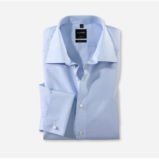 Olymp Modern Fit Double Cuff Lt Blue