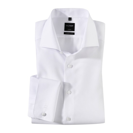 Olymp Modern Fit Double Cuff - White