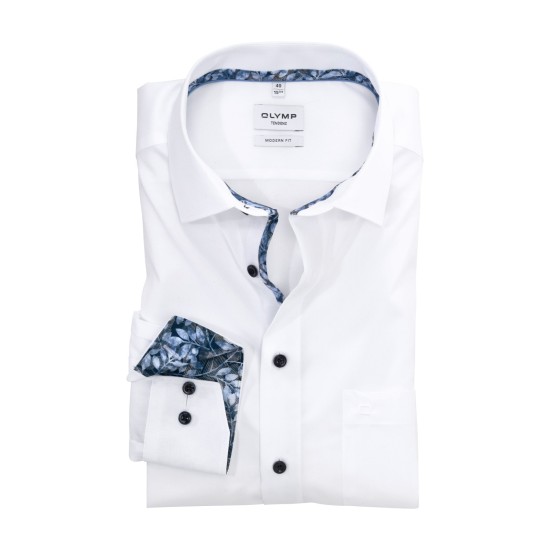 Olymp Tendez- White W/ Navy Buttons