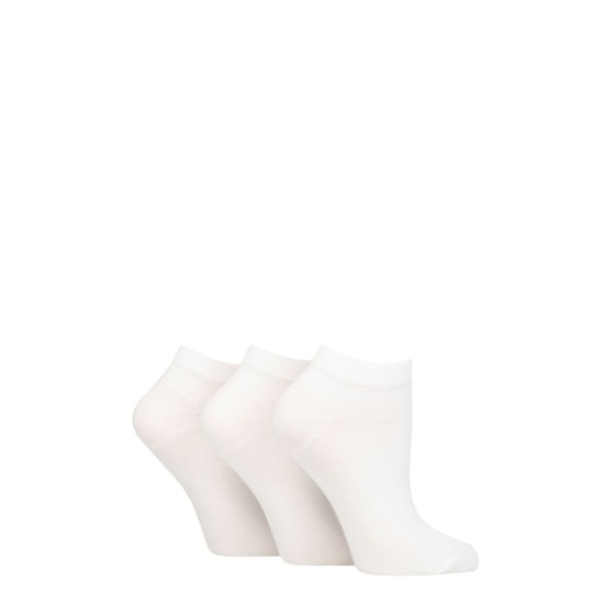 Organic Cotton Trainer Socks 3pk White