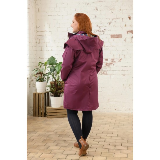 Outrider 3/4 W/proof Coat- Plum