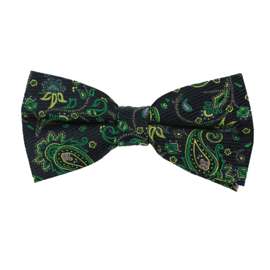 Paisley Silk Bow Tie- Green