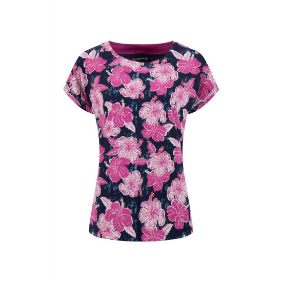 Paw Paw Organic Printed Top - Fuchsia Punch