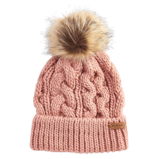 Penshaw Cable Beanie- Pink Rust