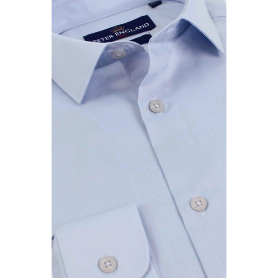 Peter England Shirt Lt Blue Tailored Fit