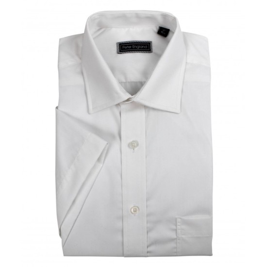 Peter England Short Sleeve White