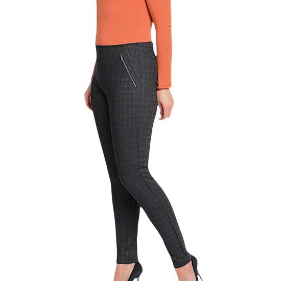 Pinns Ponte Check Legging- Grey/Black