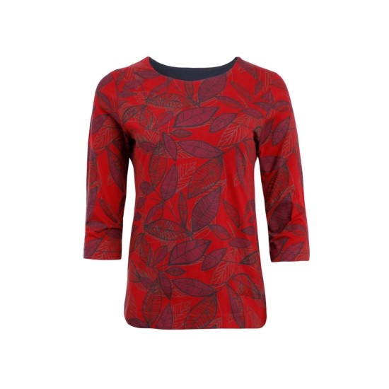 Pinto- Printed Top Rich Red