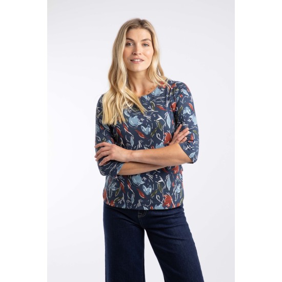 Pinto Printed Jersey Tee -Navy/Blue