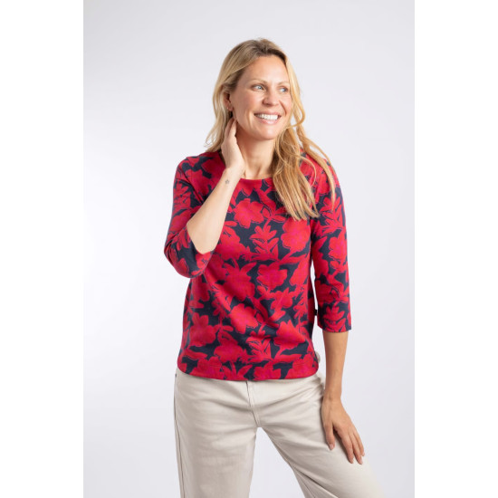 Pinto Printed Jersey Tee -Cranberry