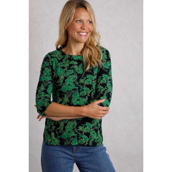Pinto Printed Top- Night Blue