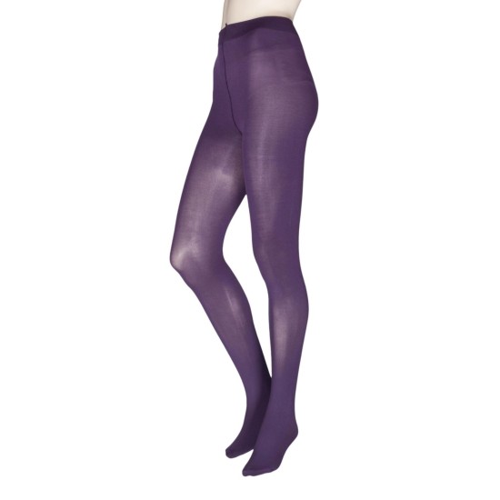 Plum 60 Denier Opaque Tights 