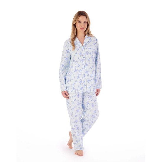 Brushed Cotton Pyjamas- Blue