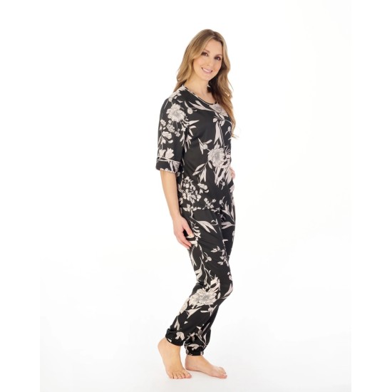 R/N Satin Floral Pyjamas