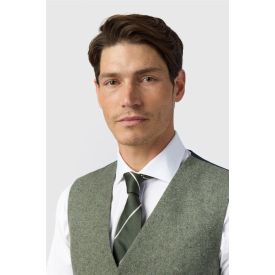 Alexandre Dalston Donegal Waistcoat Sage