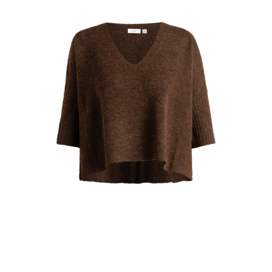 Selena Cropped Jumper- Mocha Brown Mel
