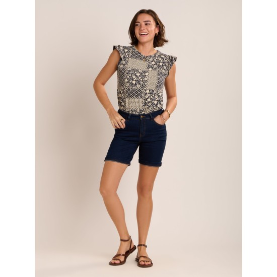 Slim Fit Denim Shorts