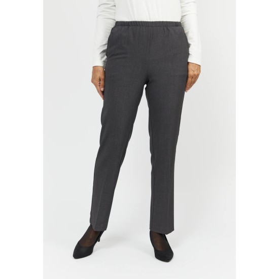 Sofie Elasticated Waist Trouser- Charcoal Grey
