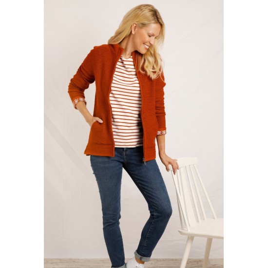 Sontee Full Zip Eco Macaroni   - Rust