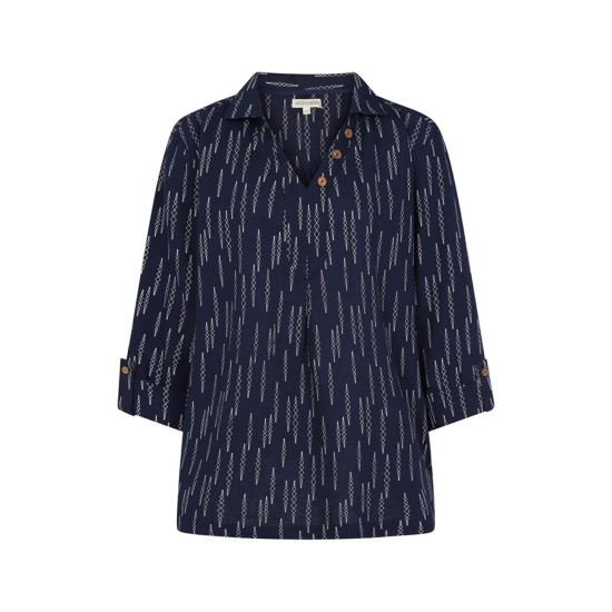 Summertime Smock - Navy Diamond