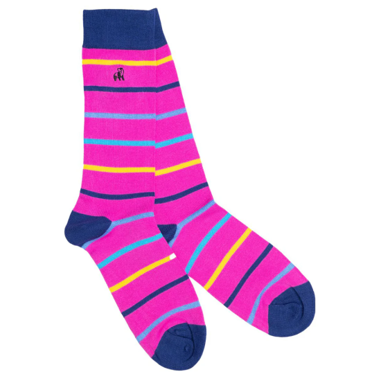 Swole Panda Bamboo Stripe Socks SP452L
