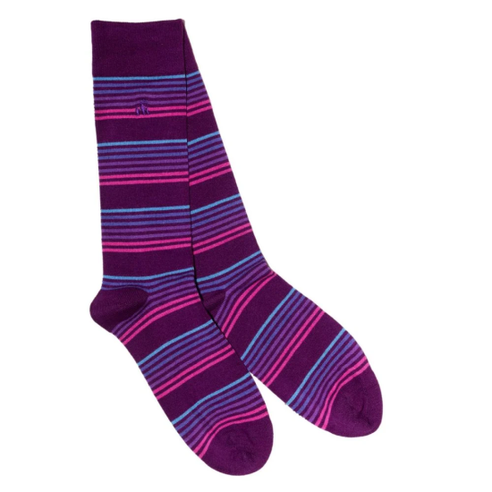 Swole panda Bamboo Stripe Socks SP495L