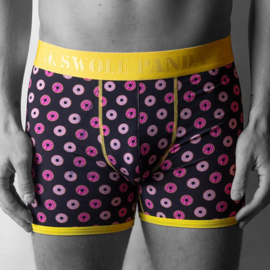 Swole Panda Bamboo Trunks - Donuts