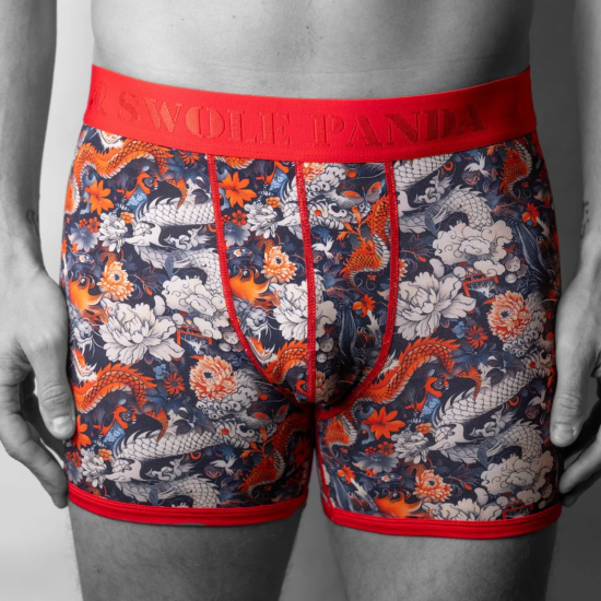 Swole Panda Bamboo Trunks - Dragons