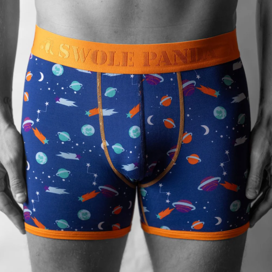 Swole Panda Bamboo Trunks - Space