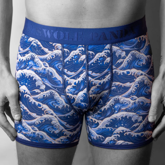 Swole Panda Bamboo Trunks - Waves