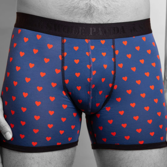 Swole Panda Bamboo Trunks Hearts