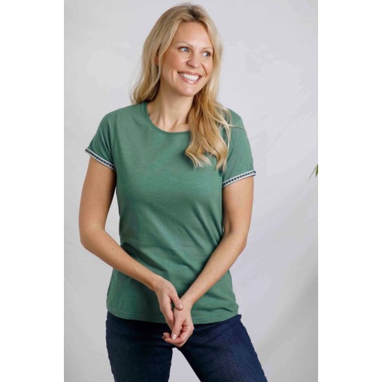 Teya Organic Cotton Tee- Dark Jade