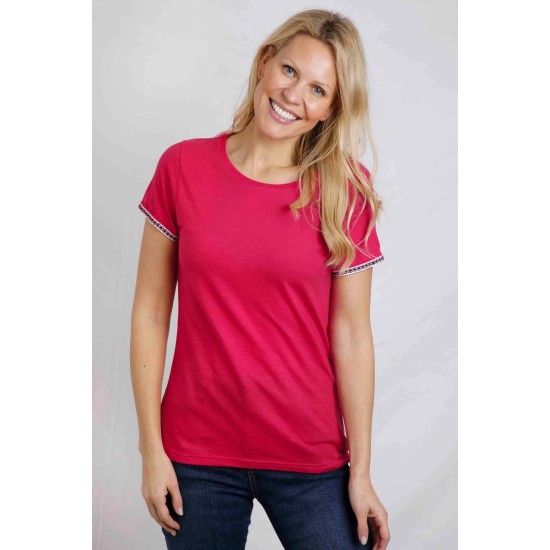 Teya Organic Cotton Tee- Hot Pink