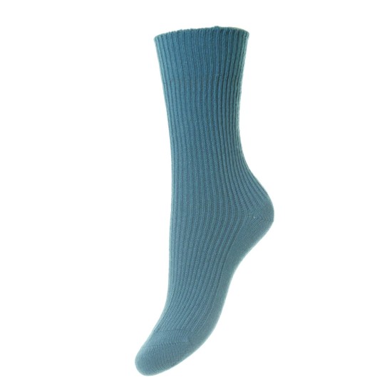Turnover Top Cashmere Blend -Petrol