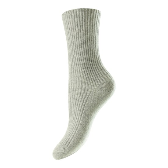 Turnover Top Cashmere Blend -Soft Grey